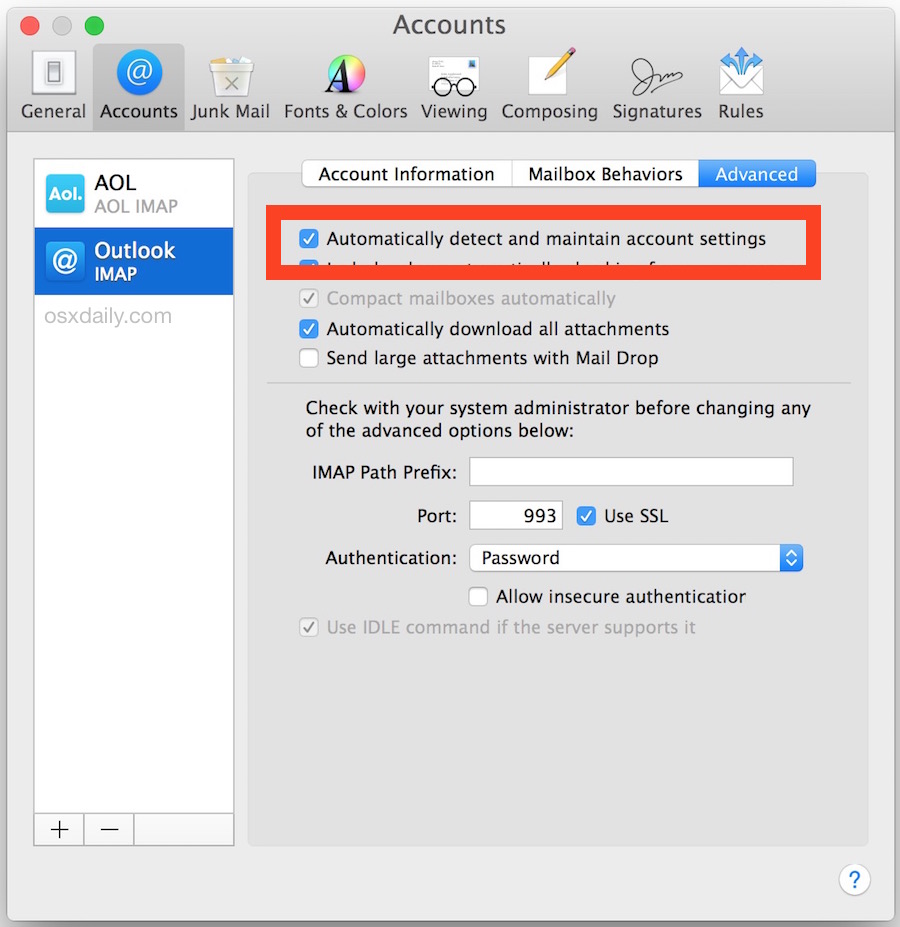 changed gmail imap account password and outlook for mac 2017 does not update